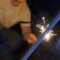 Little One’s Eyes Sparkle with Wonder at Magical Fireworks in the Garden | Heartwarming