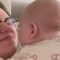 Adorable mom-baby moment turns messy | Dribbling disaster strikes! 🍼 #WooGlobe #Cute