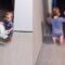 Baby hilariously runs after caught destroying toilet paper! | Super Cute