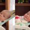 Baby mesmerized by upcoming meal | Adorable