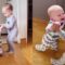 Toddler helps baby walk in adorable video | Super Cute