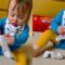 Baby girl’s hilarious sock battle | Cute