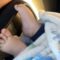 Baby’s socks hilariously get stuck to stroller velcro tape! Adorable moment caught on camera|Cute