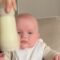 Hangry baby not amused at sight of milk | Adorable