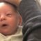 Sleepy baby beams with PURE joy as mom caresses his face | Adorable