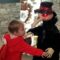 Toddler fearlessly plays with creepy Halloween characters | Adorable