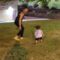 Toddler attempts epic flip like dad, ends up in adorable flop! | Super Cute