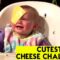 Cheese On Face Fun! Adorable Reactions |